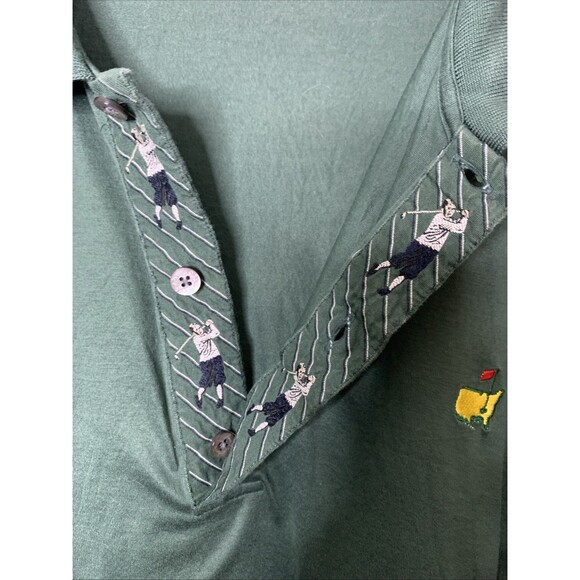 Bobby Jones Golf Polo Shirt Embroidery Masters Men's Short Sleeves Green Size XL - Picture 8 of 16